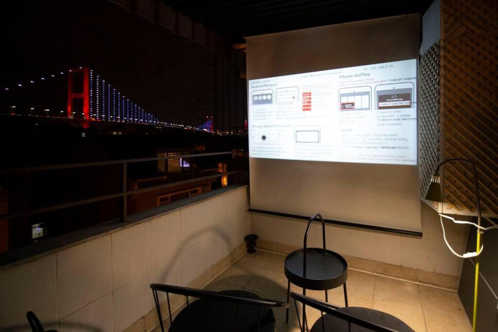 Daire Aesthetic Penthouse With The Bosphorus Bridge View *